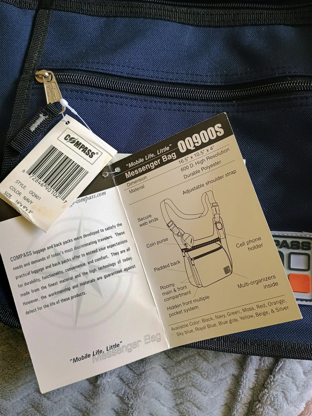 Navy Crossbody Sling Bag for Men or Women